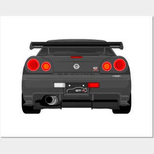 GTR R34 DARK-GREY Posters and Art